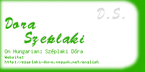 dora szeplaki business card